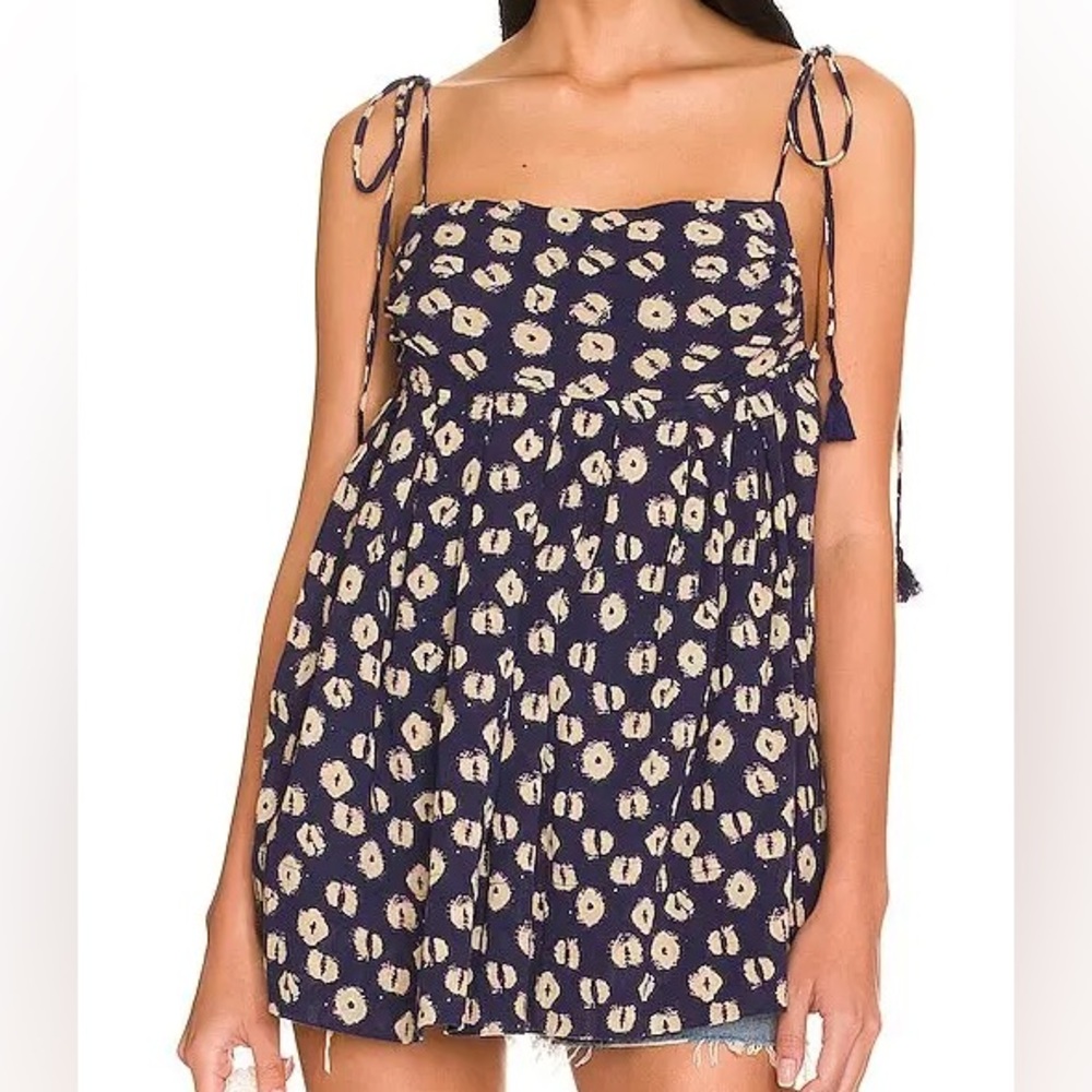 NWT Free People Indigo Blue Molly Tank